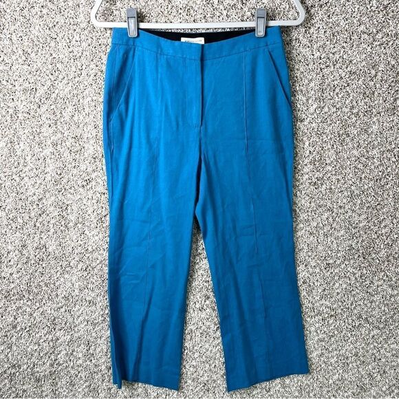 Rebecca Taylor Pants - Rebecca Taylor Pants Women’s 4 Blue Linen Blend Crop